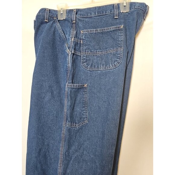 Carhartt Mens Flame Resistant FR Denim Dungaree Jeans Sz 44x32 (42x32) FRB13 DNM - Picture 10 of 16
